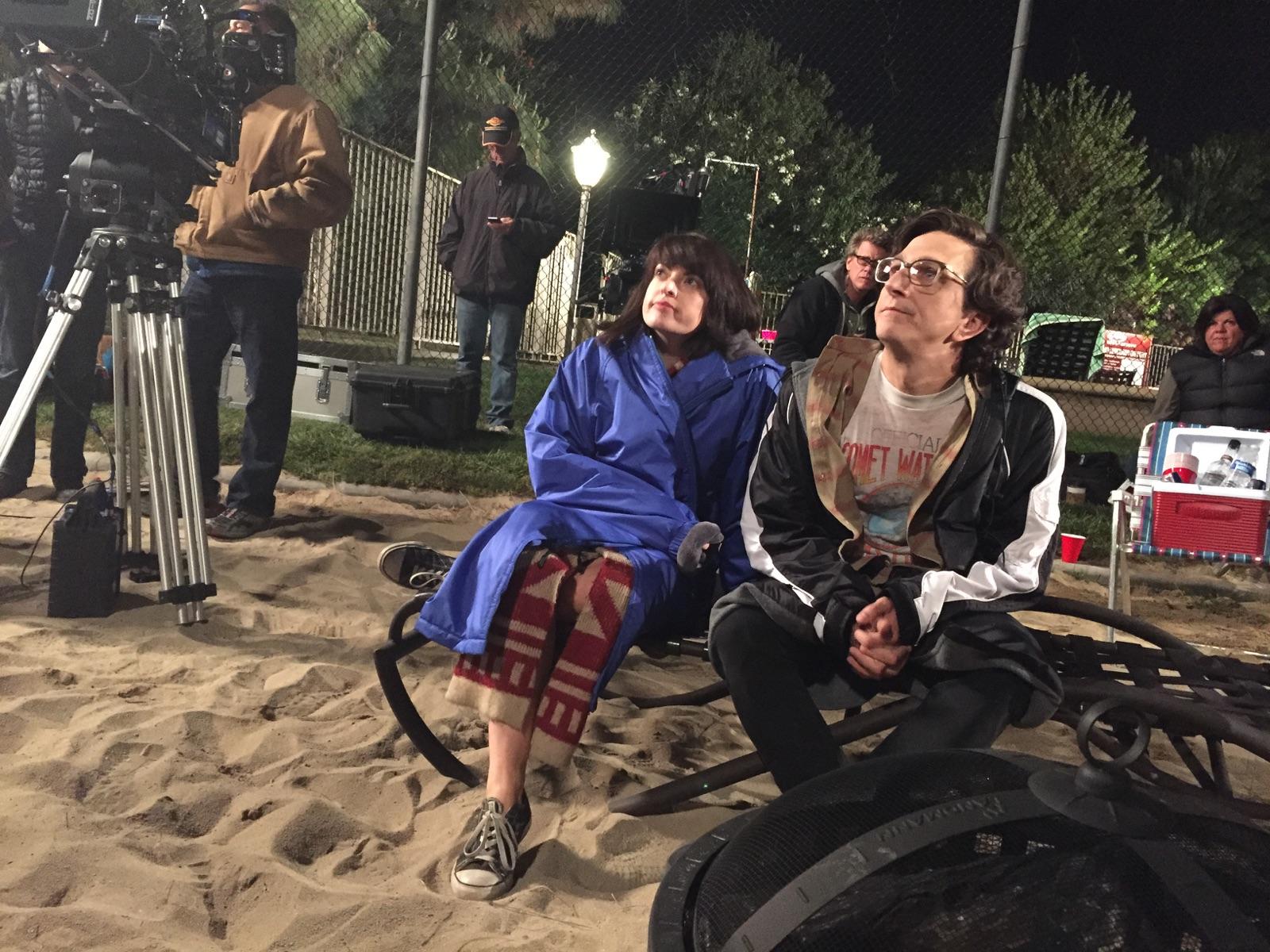 on-set with Paul Rust "Love"